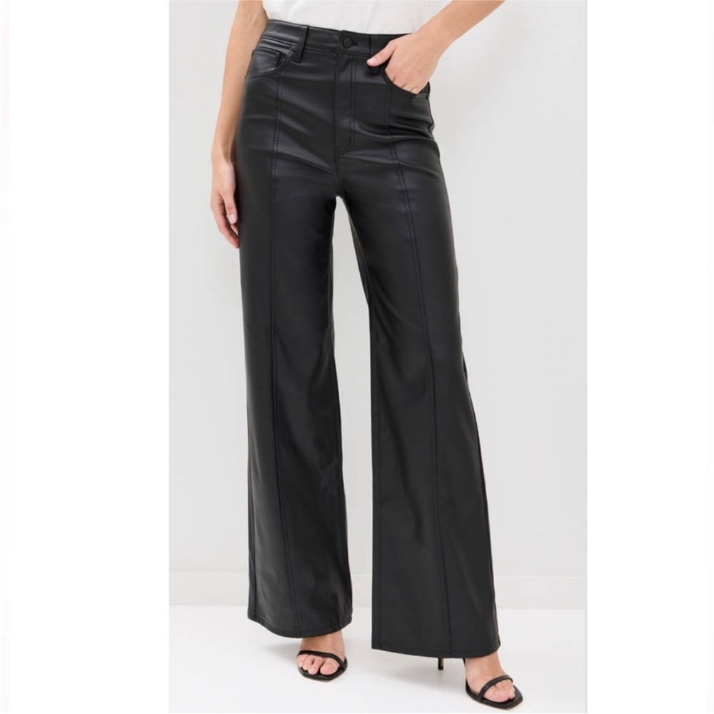 New with Tags DAZE Far Out Faux Leather Wide Leg Pants
